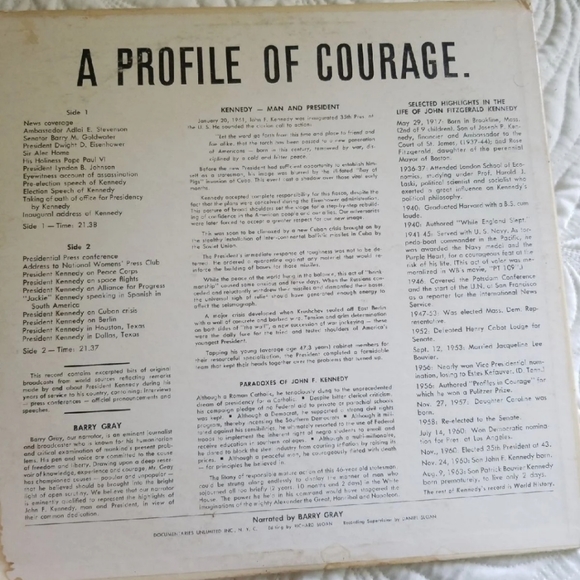 John F Kennedy Documentary on Vinyl - Picture 3 of 3